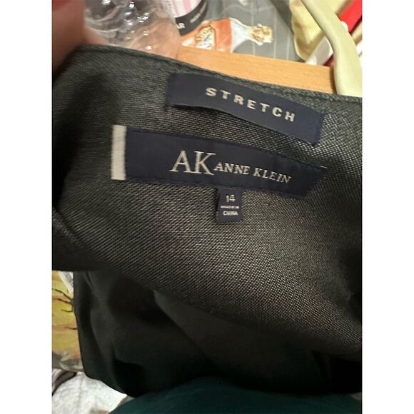 Anne Klein Womens Blazer  Size 14 Gray Stretch Business Suit Jacket - Picture 6 of 7
